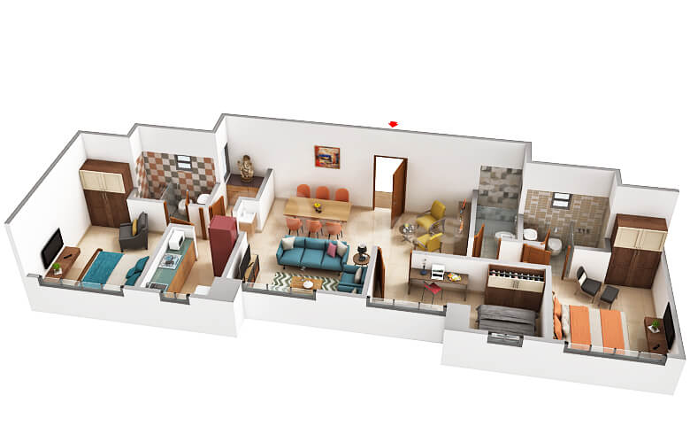 4 BHK floor plan (preview)